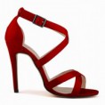 Mujeres zapatos de las sandalias de punta abierta correas del tobillo de tacón alto verano charol